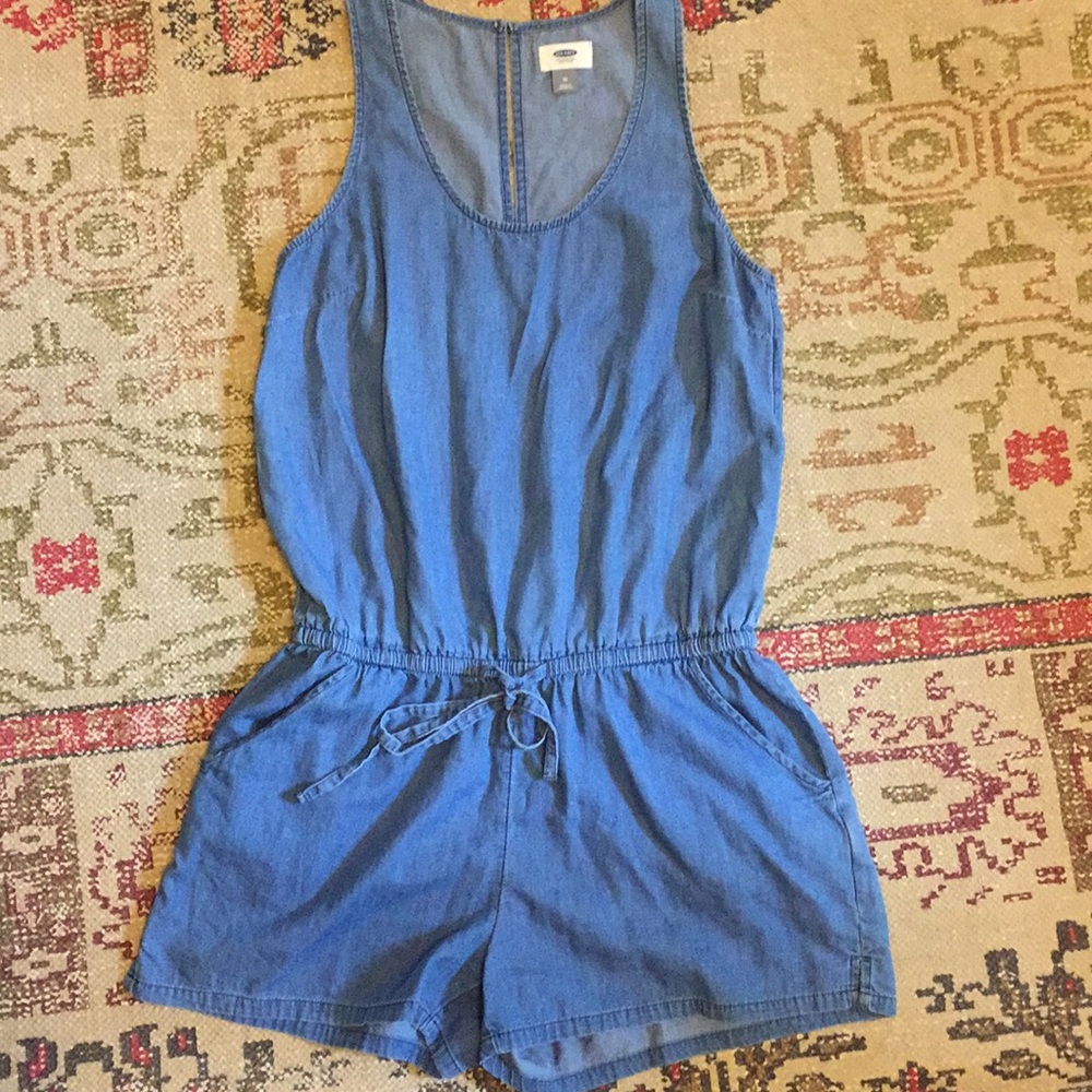 Cotton Old Navy denim-look romper